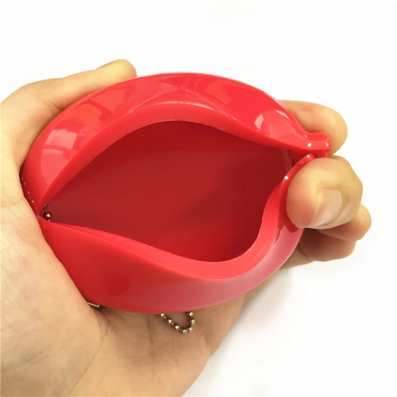 Новый продукт Лидер продаж миниатюрный силиконовый кошелек с логотипом на заказ овальный резиновый для монет держателем