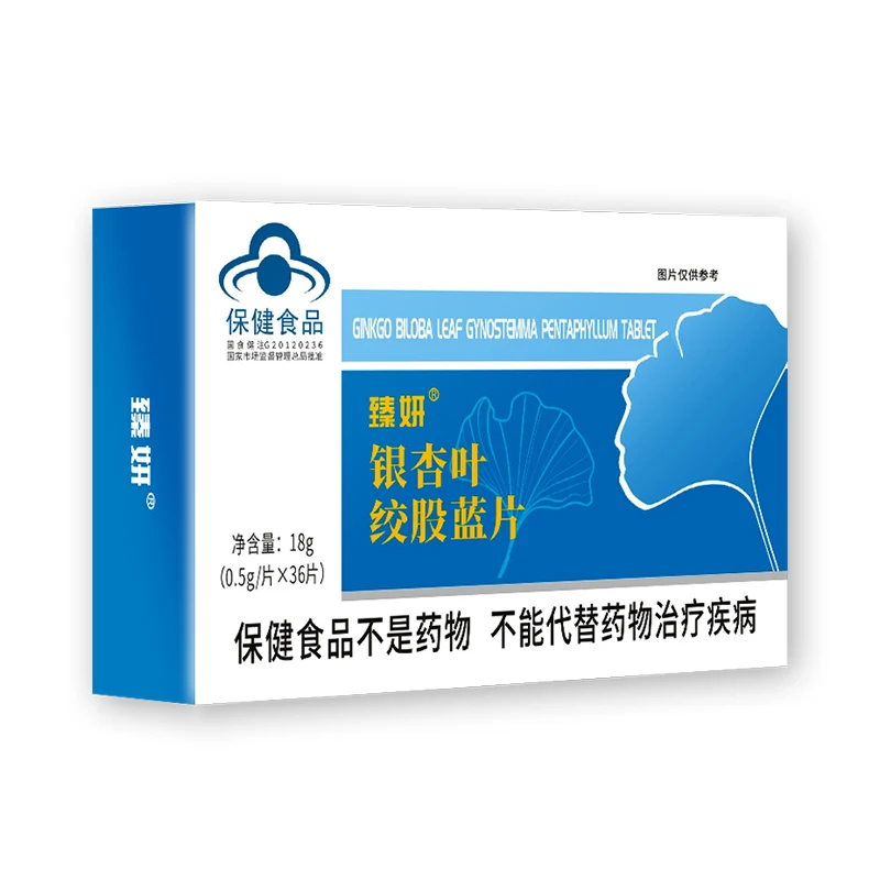 China good quality blue hat Ginkgo leaf Jiaogulan tablets Lower blood lipids Lower Blood Sugar