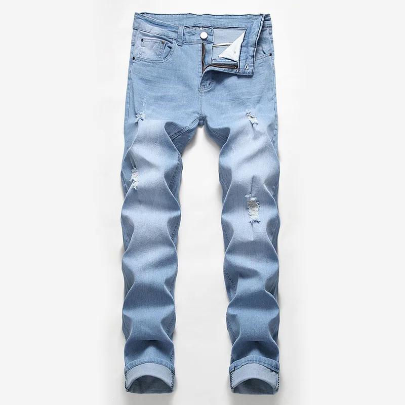 simple damage jeans