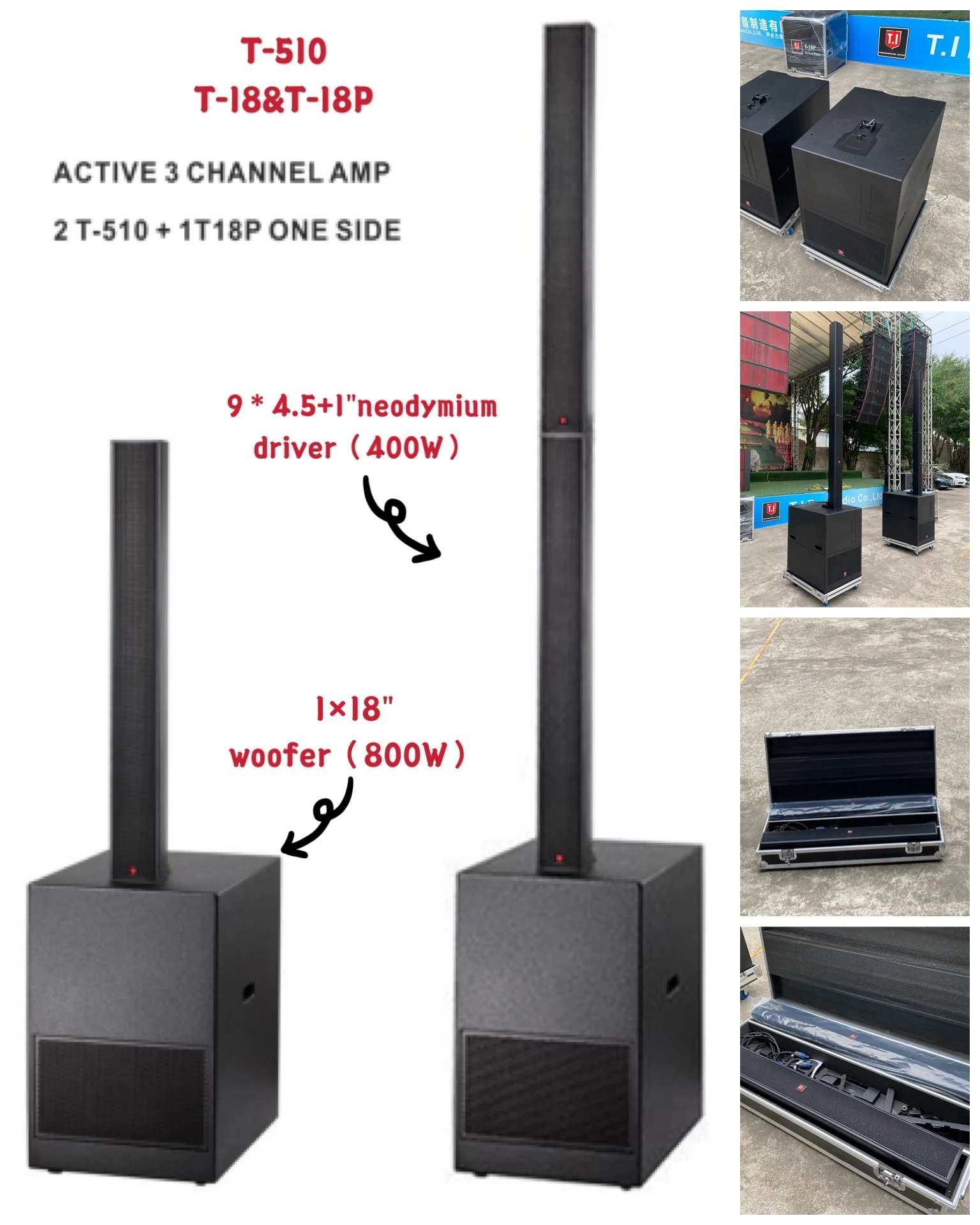 Inch Full Range Wooden Speaker Box Professional Dj Concert Sound System  Indoor Outdoor Column Line Array