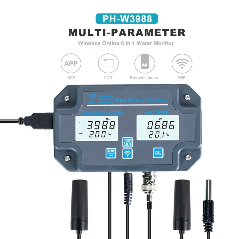Swimming Pool Ph Meter Online Ph Instrument Ph-1186 Online Ph Meter For Industrial Wastewater Treatment Made In China
