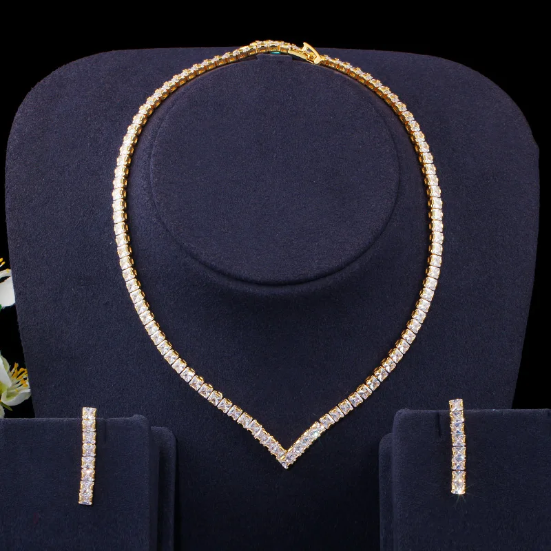 Ivory and Co Collana da sposa con zirconi di Manhattan