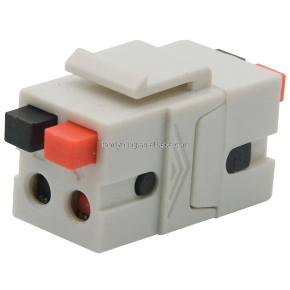 Speaker Keystone Jack Spring Loaded Speaker Jack for Keystone Wall Plate Female to Female Double