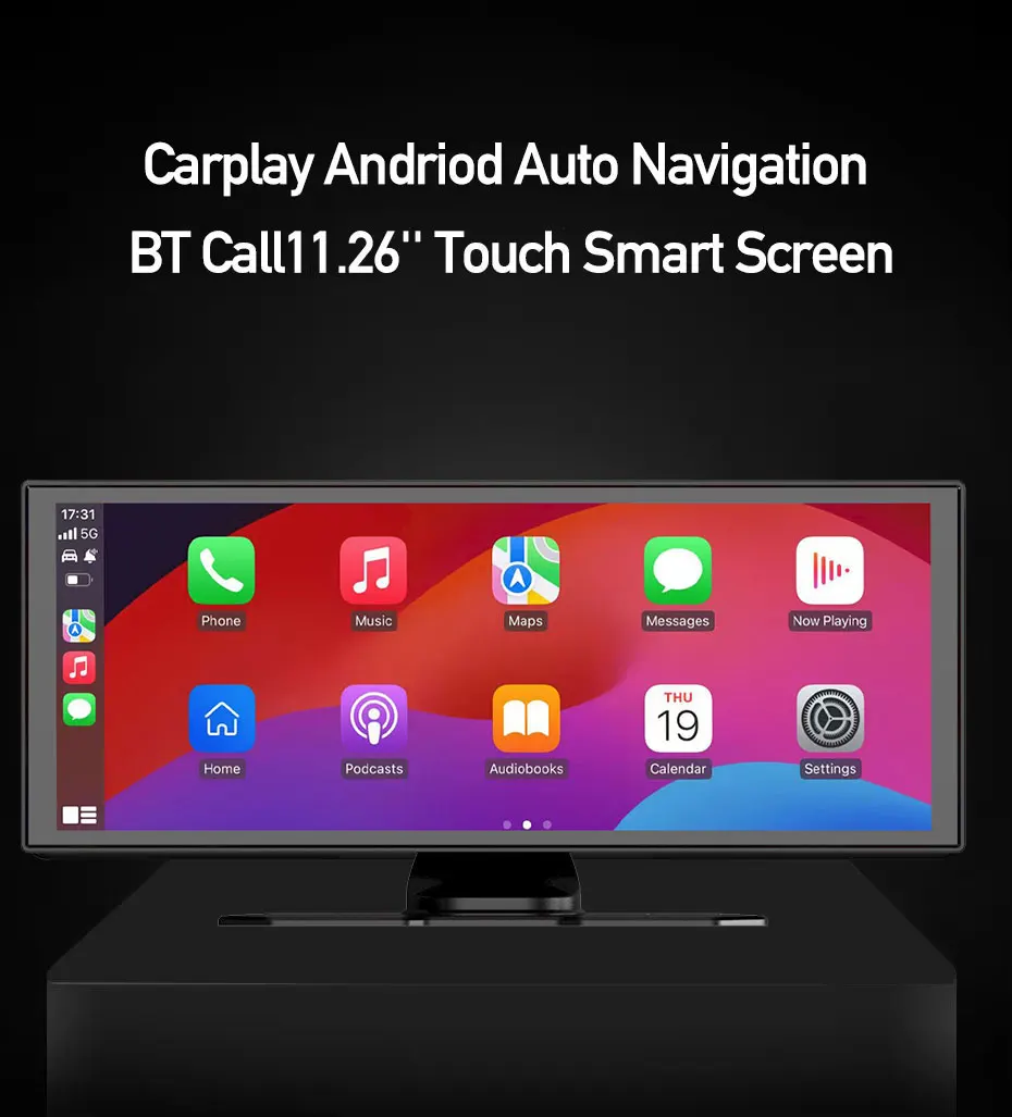 11.26 Inch Portable Car Screen - Wireless Carplay & Android Auto