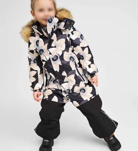 OEM Children's Ski Wear Set Custom Hooded Winter Outdoor Waterproof Thermal Snowsuit for Boys Girls