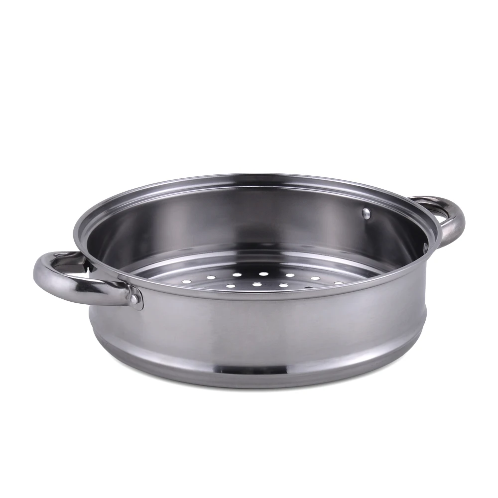 Multi Function Double Layered Custom Kitchen Oil Gas Steam Food Dimsum Bun Cake Fish Stainless Steamer Pot