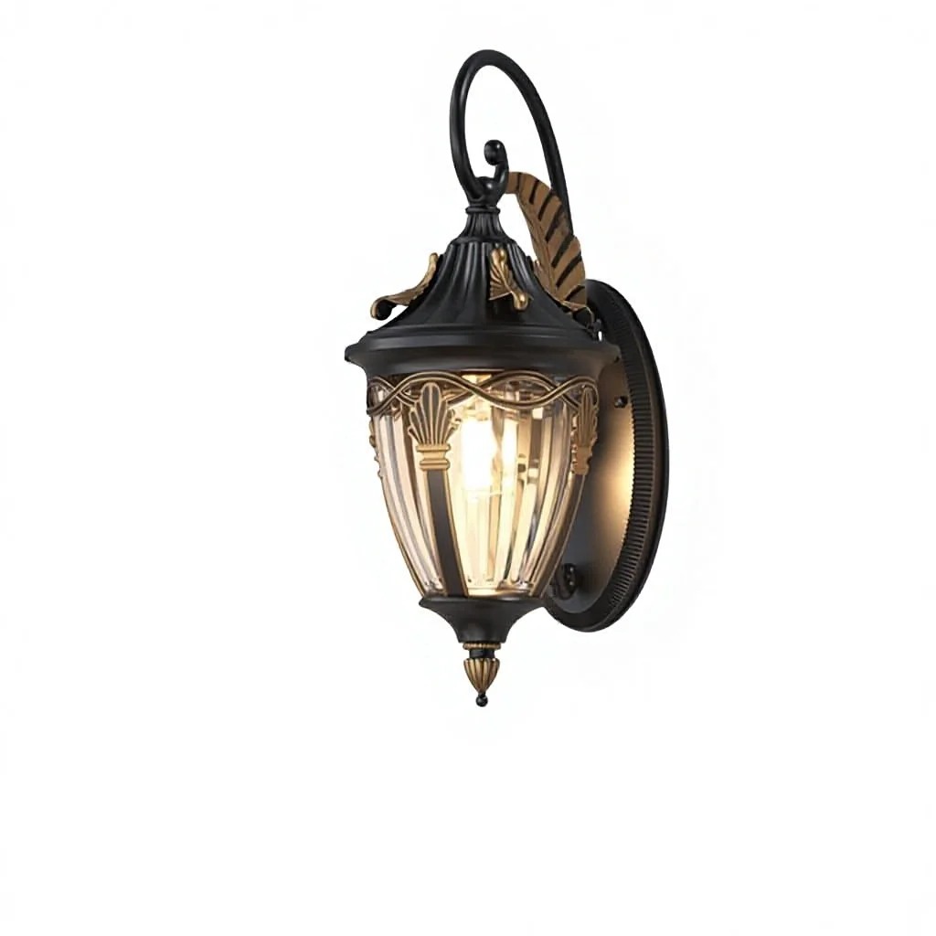 Außenwandlampe im amerikanisch-ländlichen bzw. europäischen Stil aus Aluminium, IP23-wasserdicht, 5 Jahre Garantie für Garten, Hof und Balkon