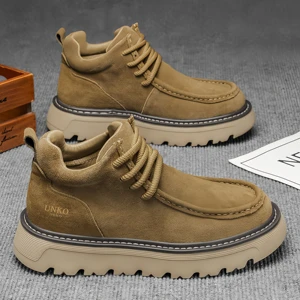 New Cheap Factory Classic Fashion Boat Shoes for Men 39-44 Lace-up Trending Brand Low Price African Hot Sell Boots Guangzhou Oem