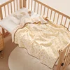 Yellow floral-bean blanket