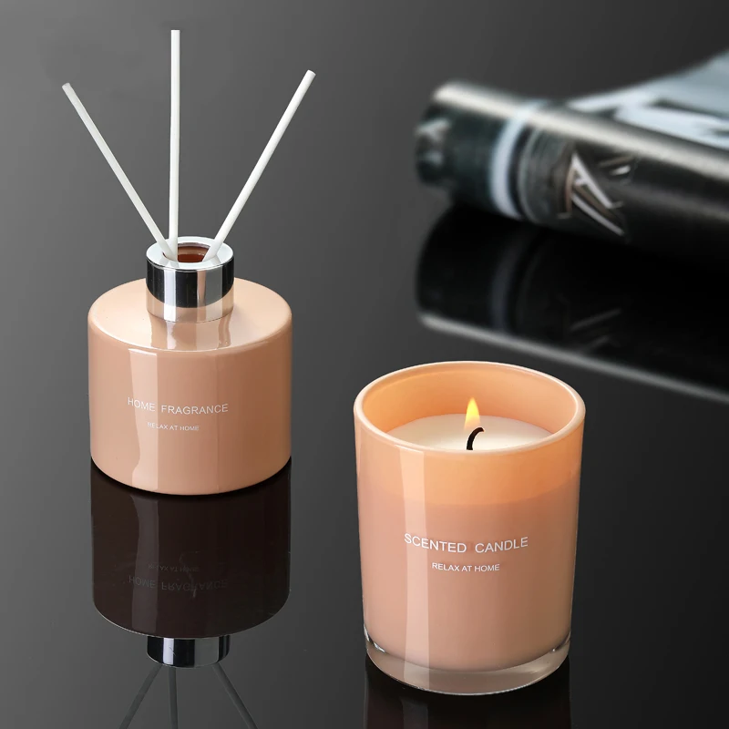 Оптовая продажа, пустая герконовая бутылка диффузора с подарочной коробкой, набор ароматических роскошных свечей, палочки диффузора для подарка