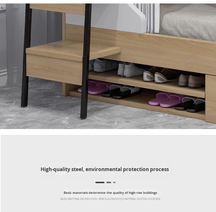 product modern solid wood bunk bed for school dormitory hostel apartment student gaming capsule design-2