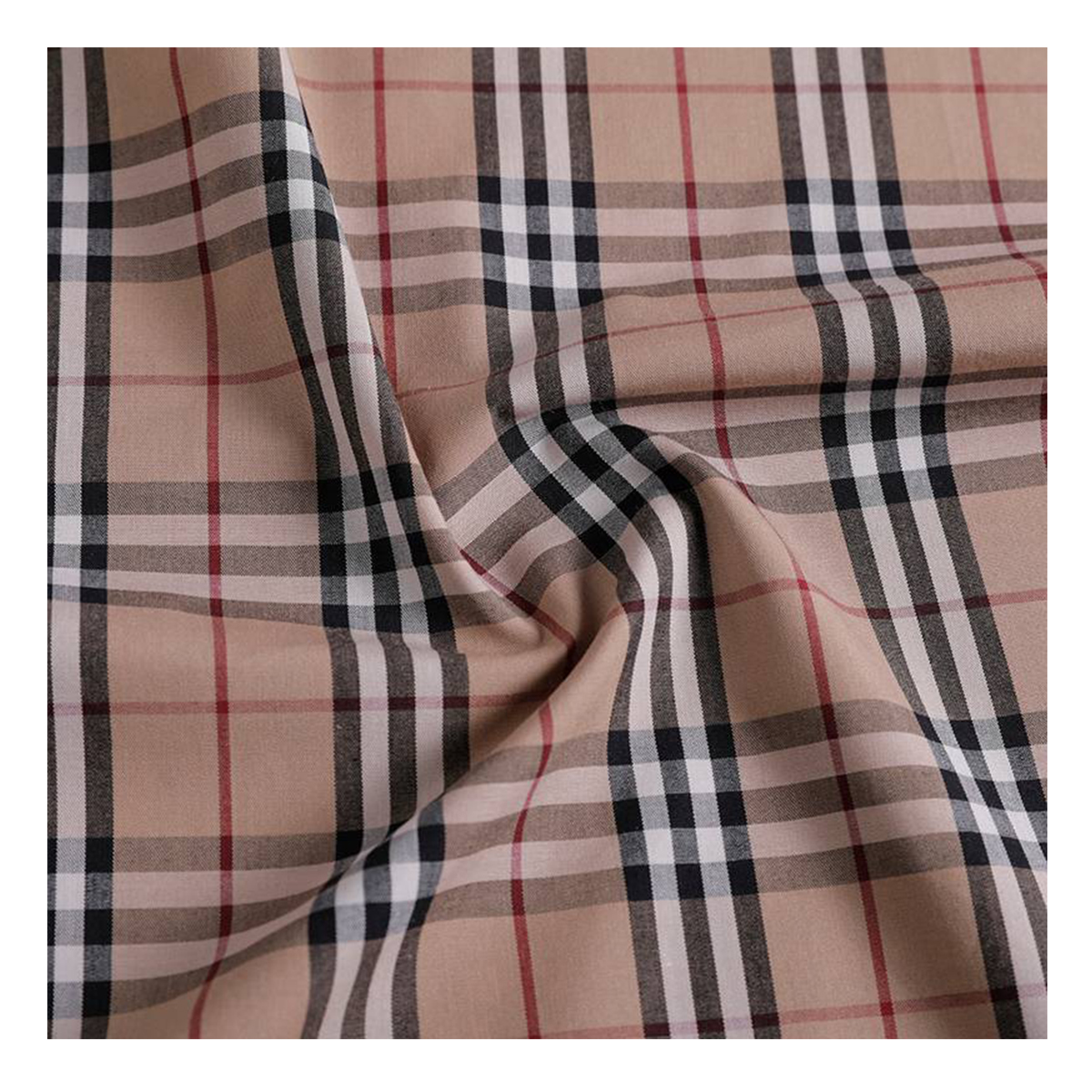 100% Cotton Plaid Yarn-Dyed Rainbow Plaid Fabric Selected High-Quality Windbreaker Fabrics