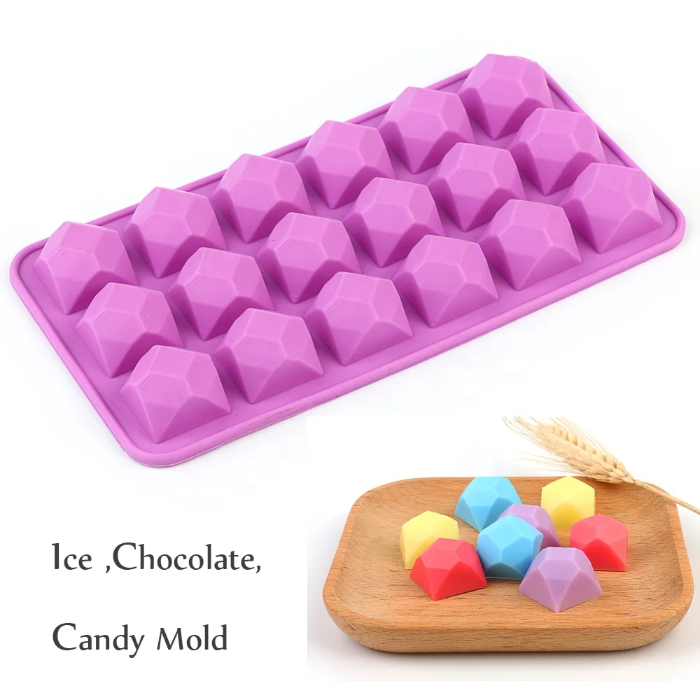 15 Cavity Square Silicone Ice Cube Tray Molds Candy Cake Chocolate Mould Maker 