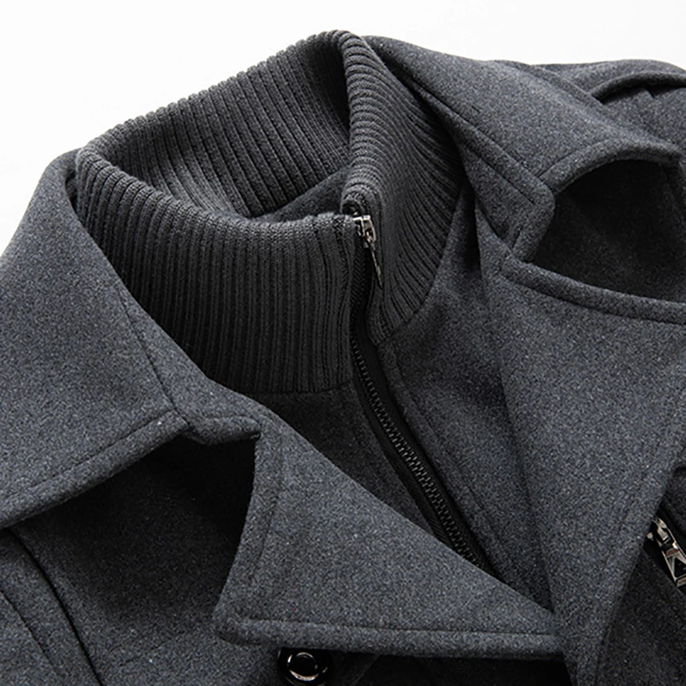 Custom Coats Woolen Double Collar Warm Winter Parka Jackets For Men ...