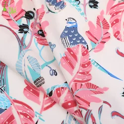 Нет минимального заказа новый дизайн красивый искусственный шелк тканый цифровой принт 100% жаккардовая ткань для женского