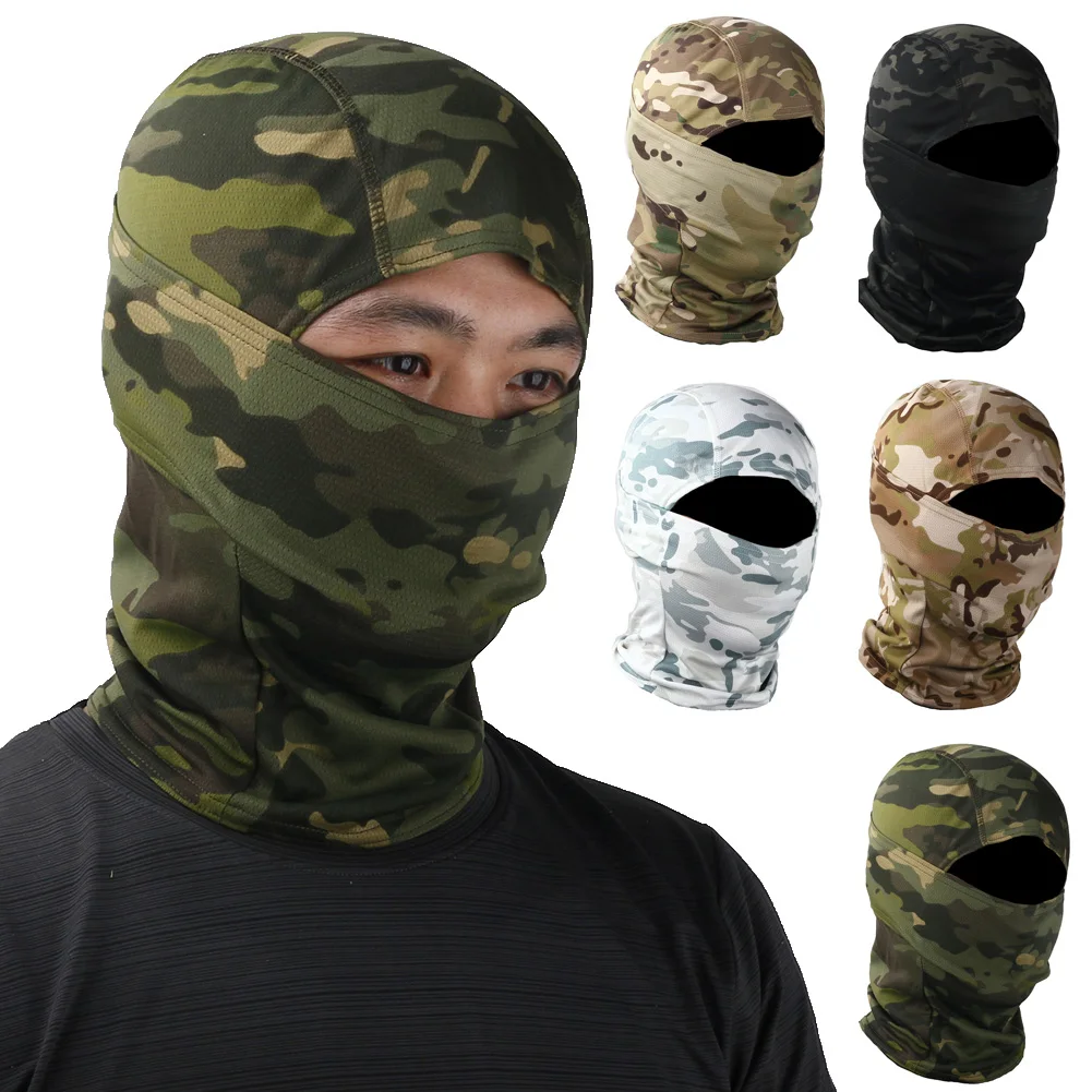 Tactical Camo Balaclava Military Face Mask Cycling Hunting Hood Helmet Liner Hat 