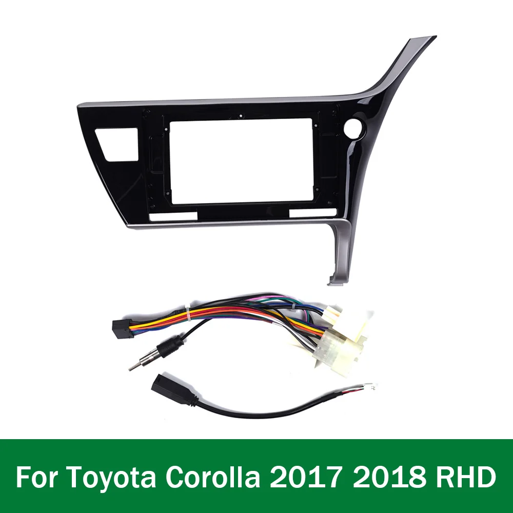 Car GPS Navigation Panel for Toyota Corolla 2017 2018 10.1 Inch Screen 2 Din Android Dashboard Radio Stereo Fascias Panel Frame