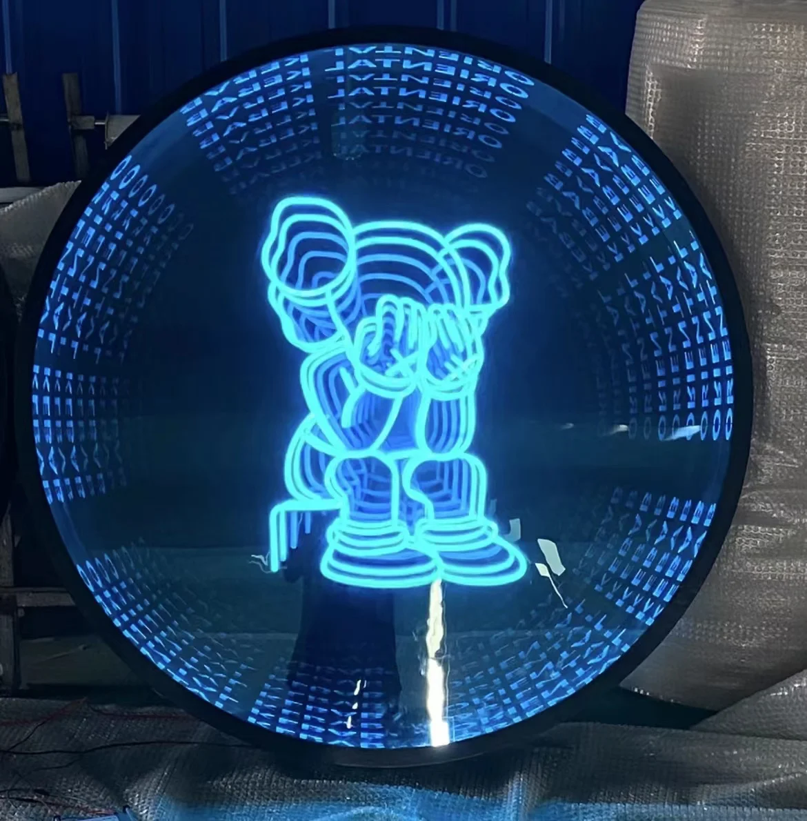 Round Advertising Light Box 3d Letter Sign Signage Indoor Acrylic Led