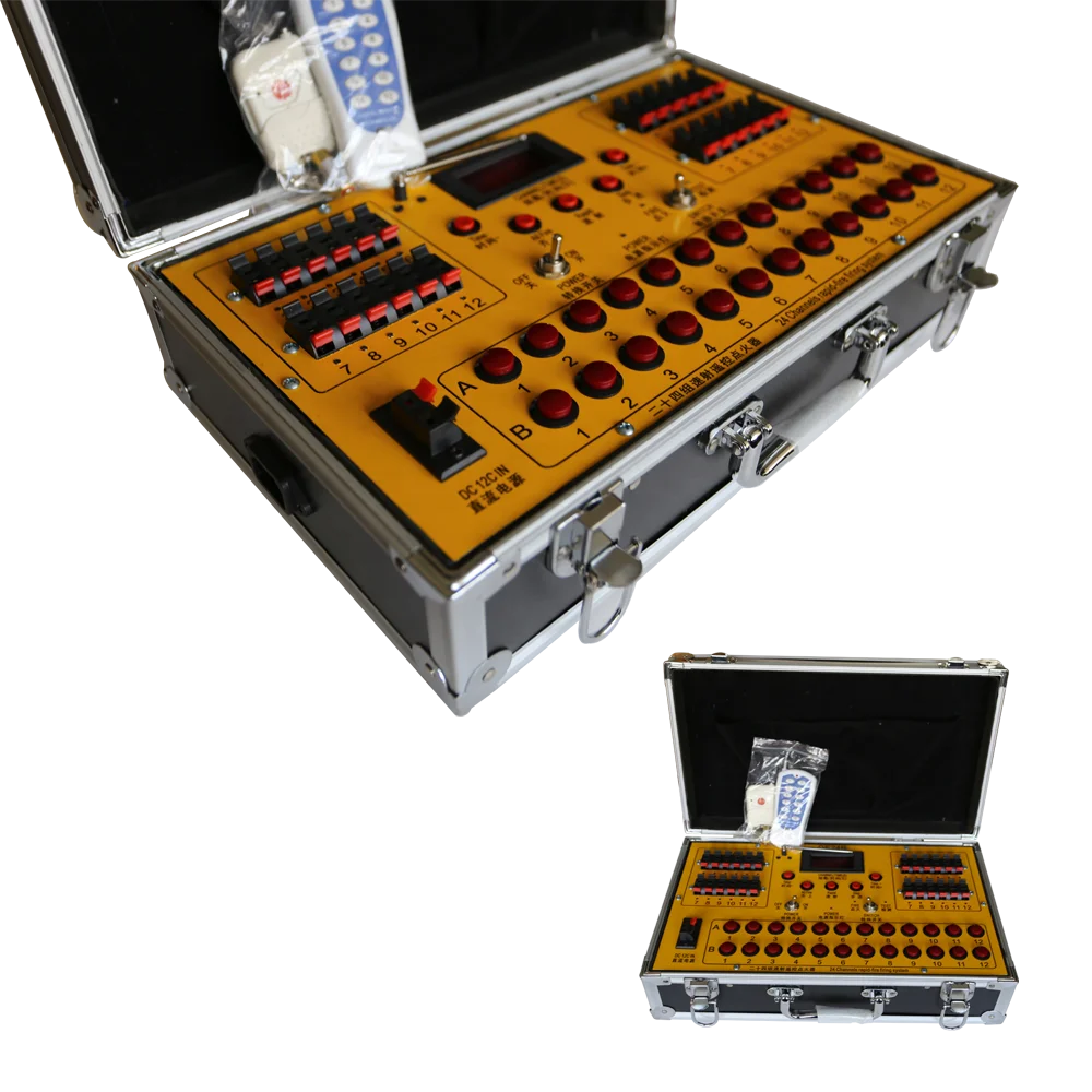 24 Cue 24 Channel Remote Control Firing System for Fireworks Pyrotechnics Machine