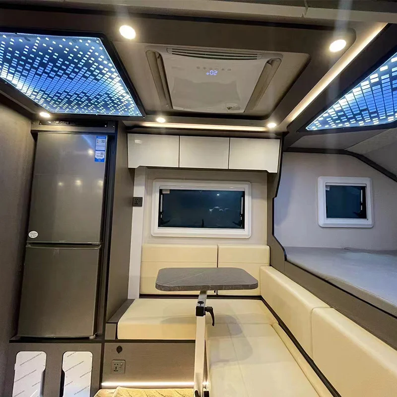 WC Top Quality Slide on Style Truck Pickup Hardtop Camper With Slide Out Kitchen and Interior Toilet for Pick up Truck Use