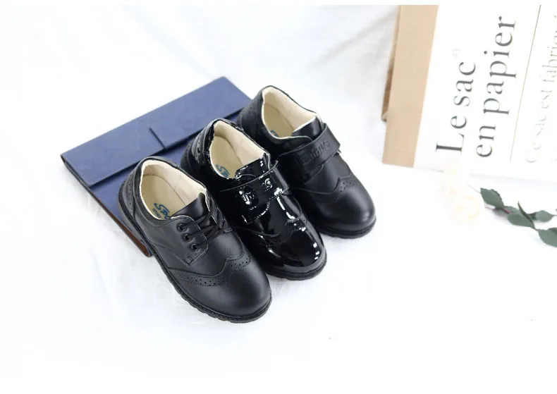 Нескользящие кроссовки для мальчиков, ортопедические, из искусственной кожи, на высоком каблуке, спортивная обувь на плоской подошве, на весну-осень