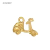 2PCS Scooter charm - Gold