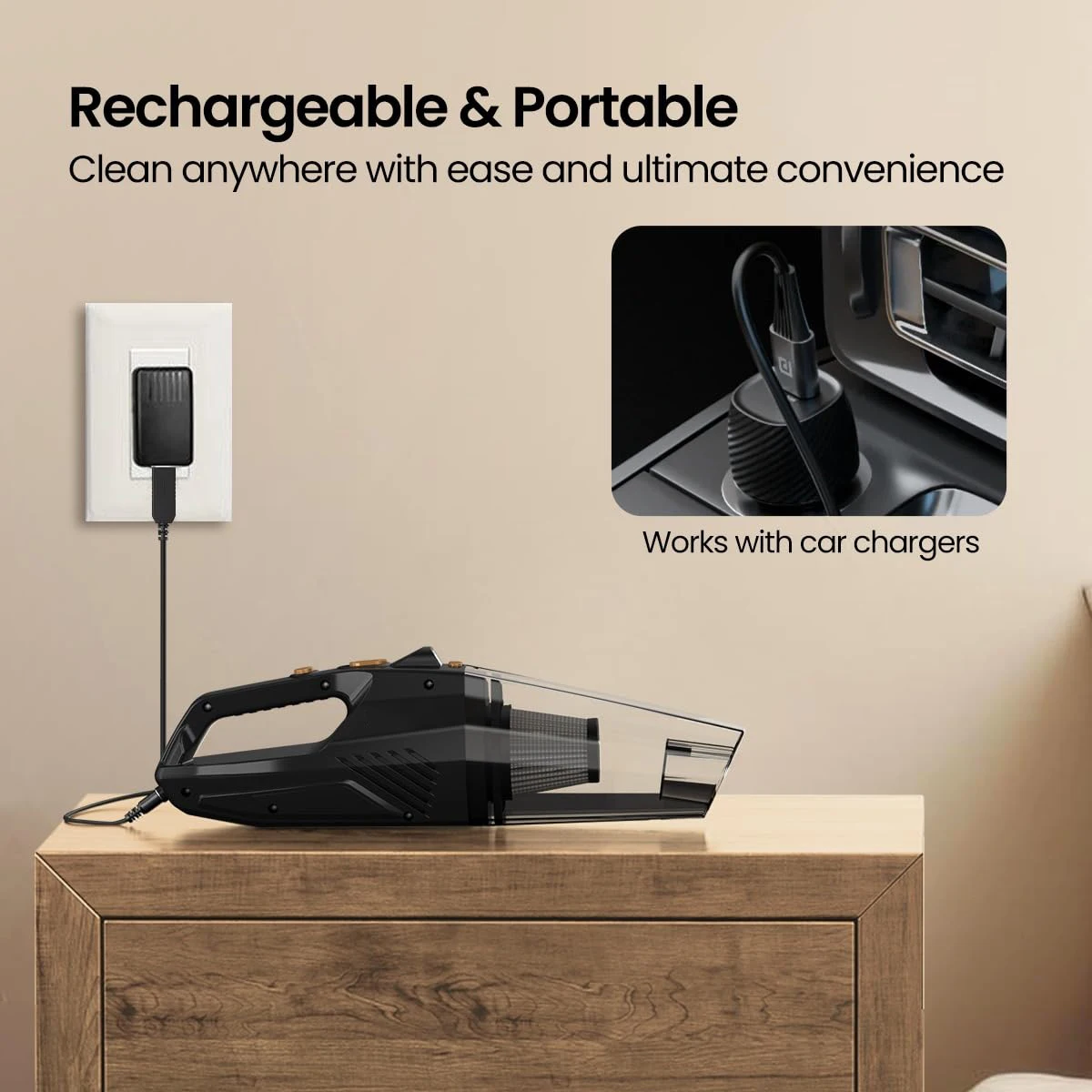 Автомобильный беспроводной высокомощный 6000 Па бытовой автомобиль двойного назначения ручной автомобильный пылесос Многофункциональный