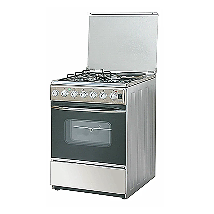 Cocina Eléctrica Doble Horno 60x60cm Plata/Negra Dalton