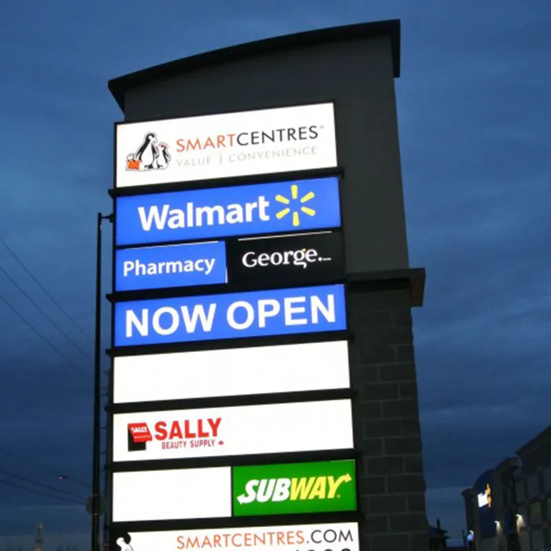 Customized Size Roadside Led Light Sign Logo Outdoor and Led Channel Letters Pylon Signage for Events and Companies