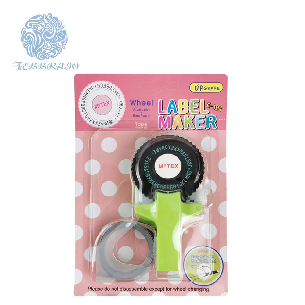 Motex E101 Manual Label Maker DIY Portable Label Printer Mini With One Tape Multi Color Office Use Factory Price