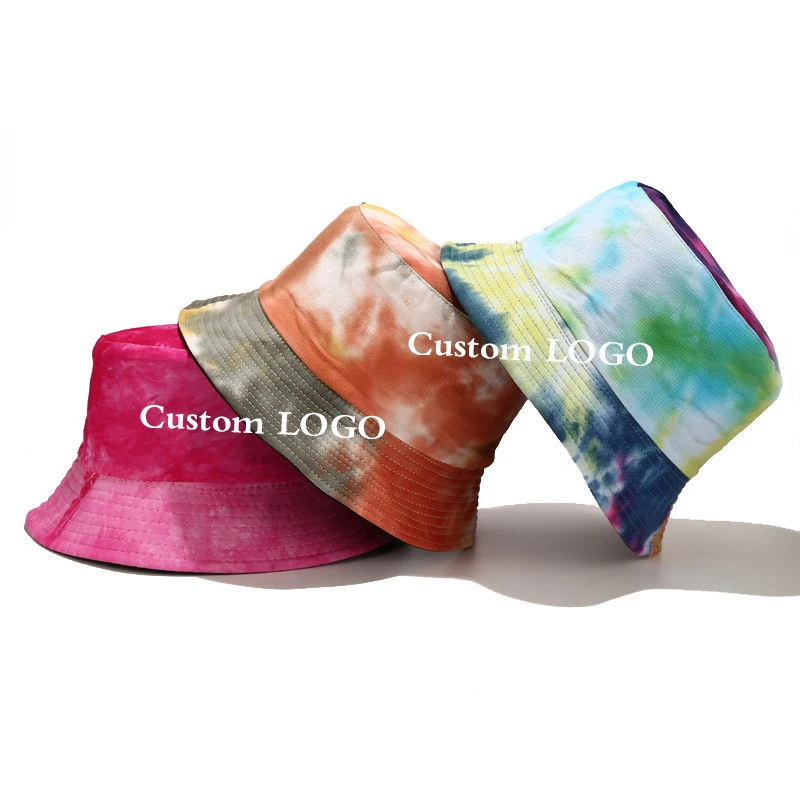 Wholesale Tie Dye Bucket Hat Wide Brim Fisherman Custom Bucket Hat