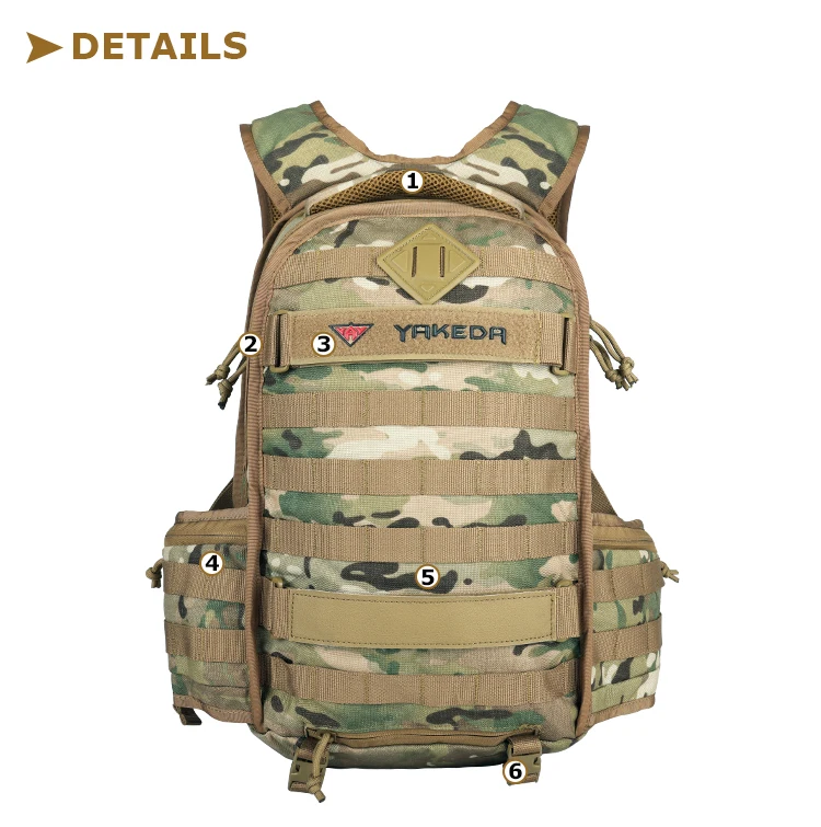 Yakeda Tactical Backpack 1000D Military Army Bag Outdoor