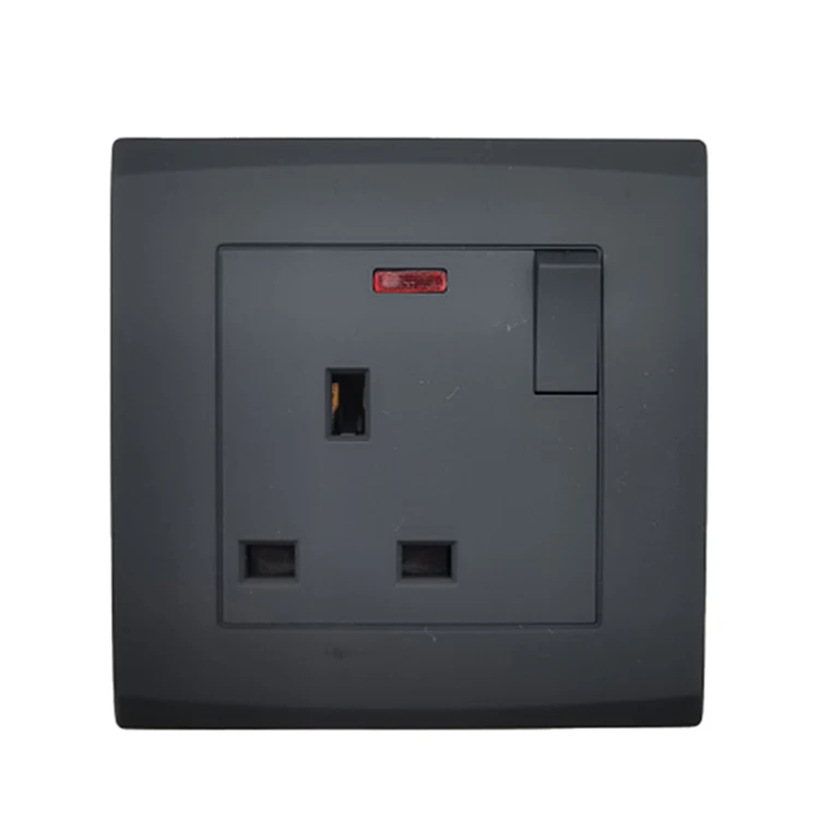 Vnx Hot Sale Excellent Quality Electric Supplies Black Series 13A Socket Available in Bulk Quantity Switches and Socket
