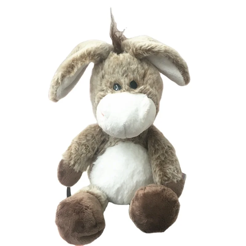 2021 Free Sample retailer Stock Plush Stuffed Soft Donkey Ferghana Horse Toy