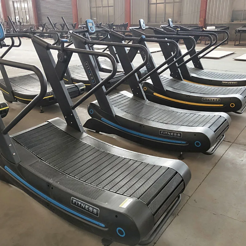 Self-Generating Non-Motorized Curved Manual Treadmill