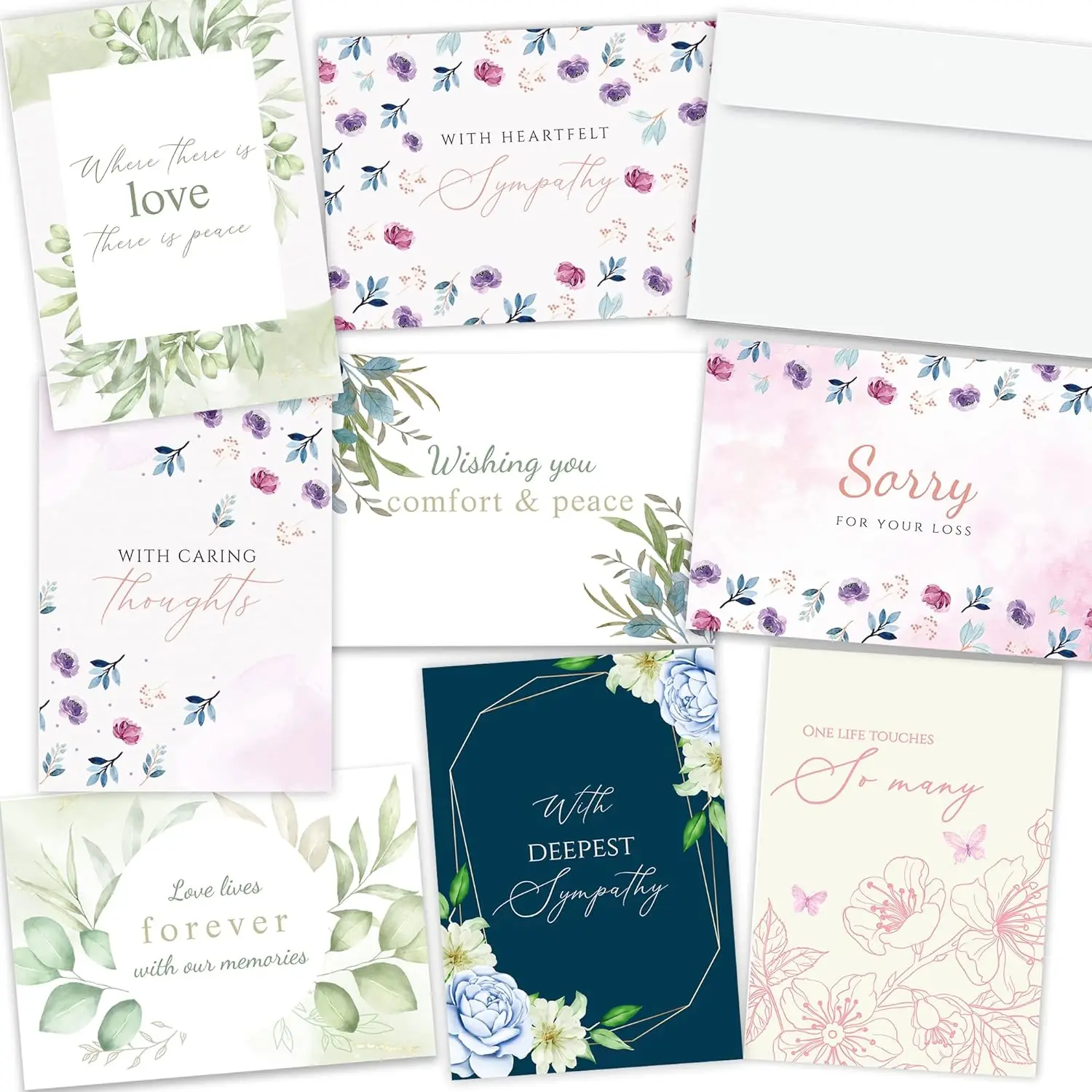 Sympathy Cards Condolence Cards With Thoughtful Messages With Adhesive ...