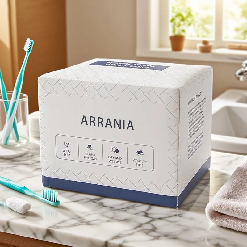 OEM Disposable Face Towel Biodegradable Soft Cotton XL Household Cleaning Towels