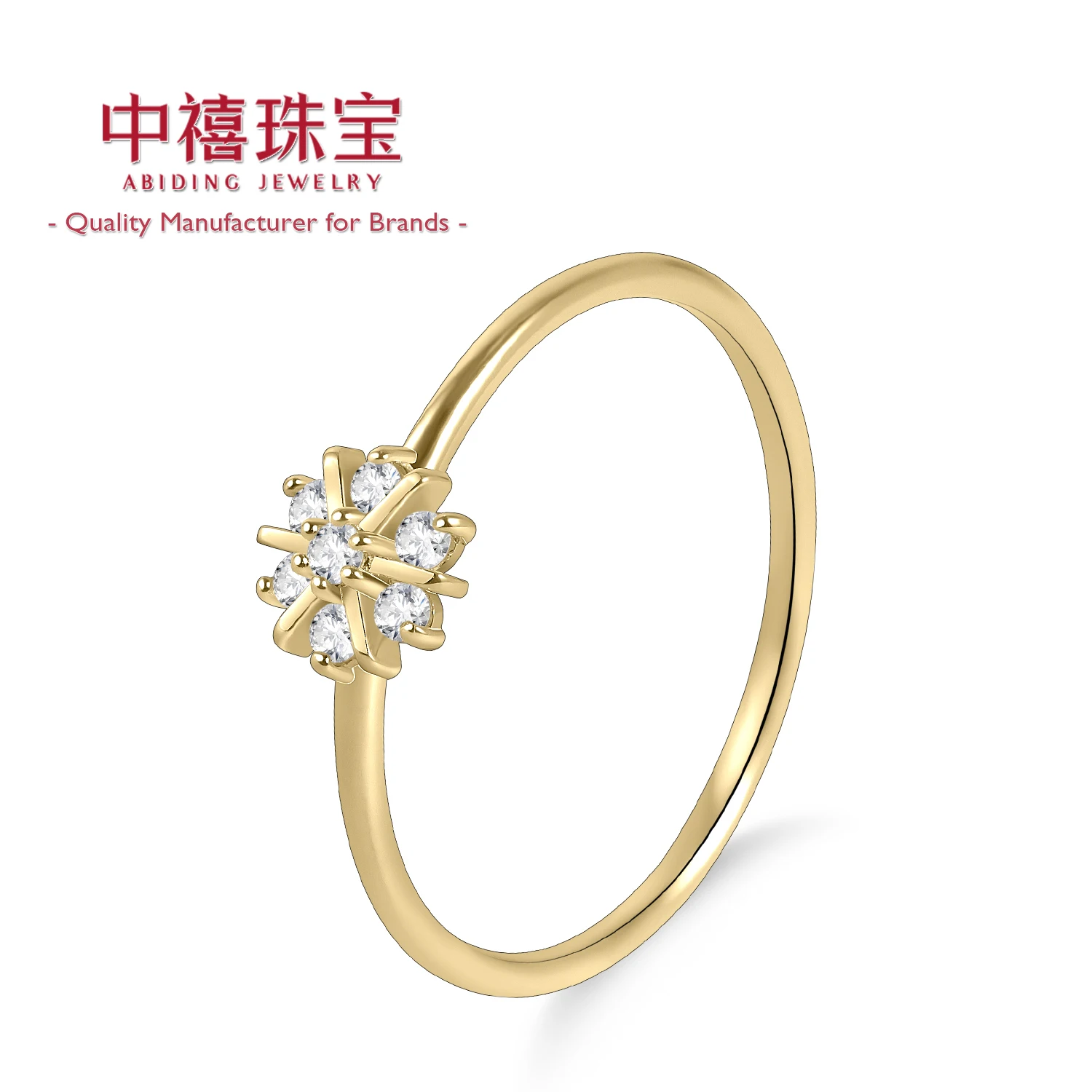 Abiding Factory Direct Jewelry Pure Diamond Wedding Ring Set