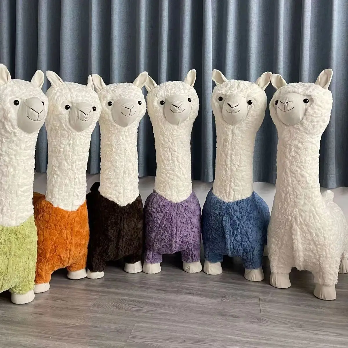 Ruunjoy Alpaca Plush Chair Soft Plush Bench Plushies Alpaca Lama Seat Lama Doll Alpaca Stool Kids Children Students Chair Stool