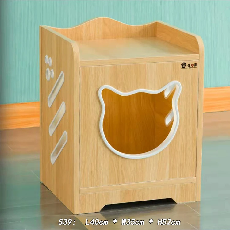 2022 New Design Movable Wooden Bedside Cat Furniture Cat Nest Small Animal Sleeping Room