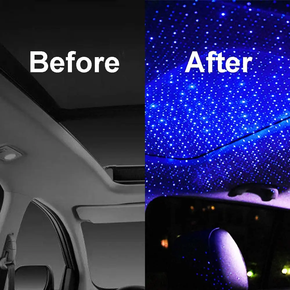 LED Car Roof Night Light Projector LED Starry Sky Top Ceiling USB