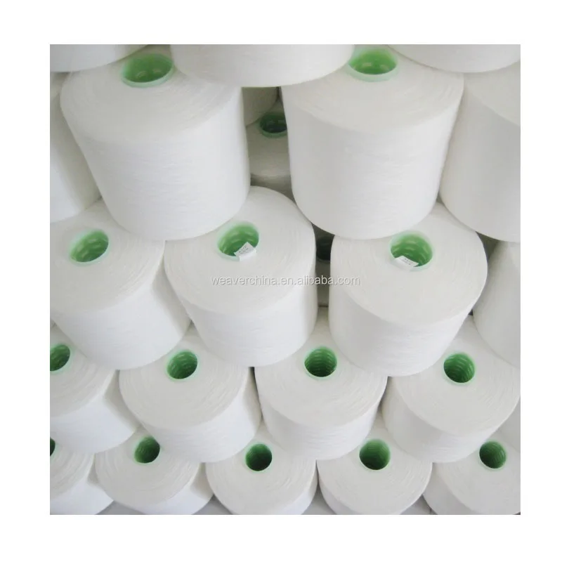 Raw White Sewing Thread 100% Ring Spun Polyester Thread Wholesale