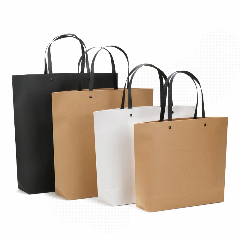 Custom Kraft Paper Bag Shopping Bag With Handle Gift Bag Recycled ...