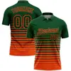 Striped Dark Green and Orange