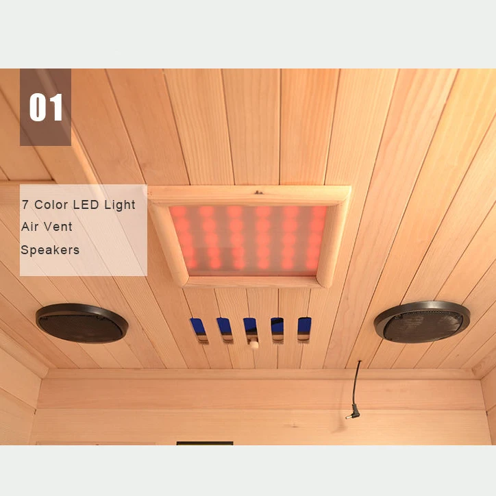 Smartmak Factory Price Solid Wood Indoor Low EMF 3 Person Far Infrared Sauna Room for Sale