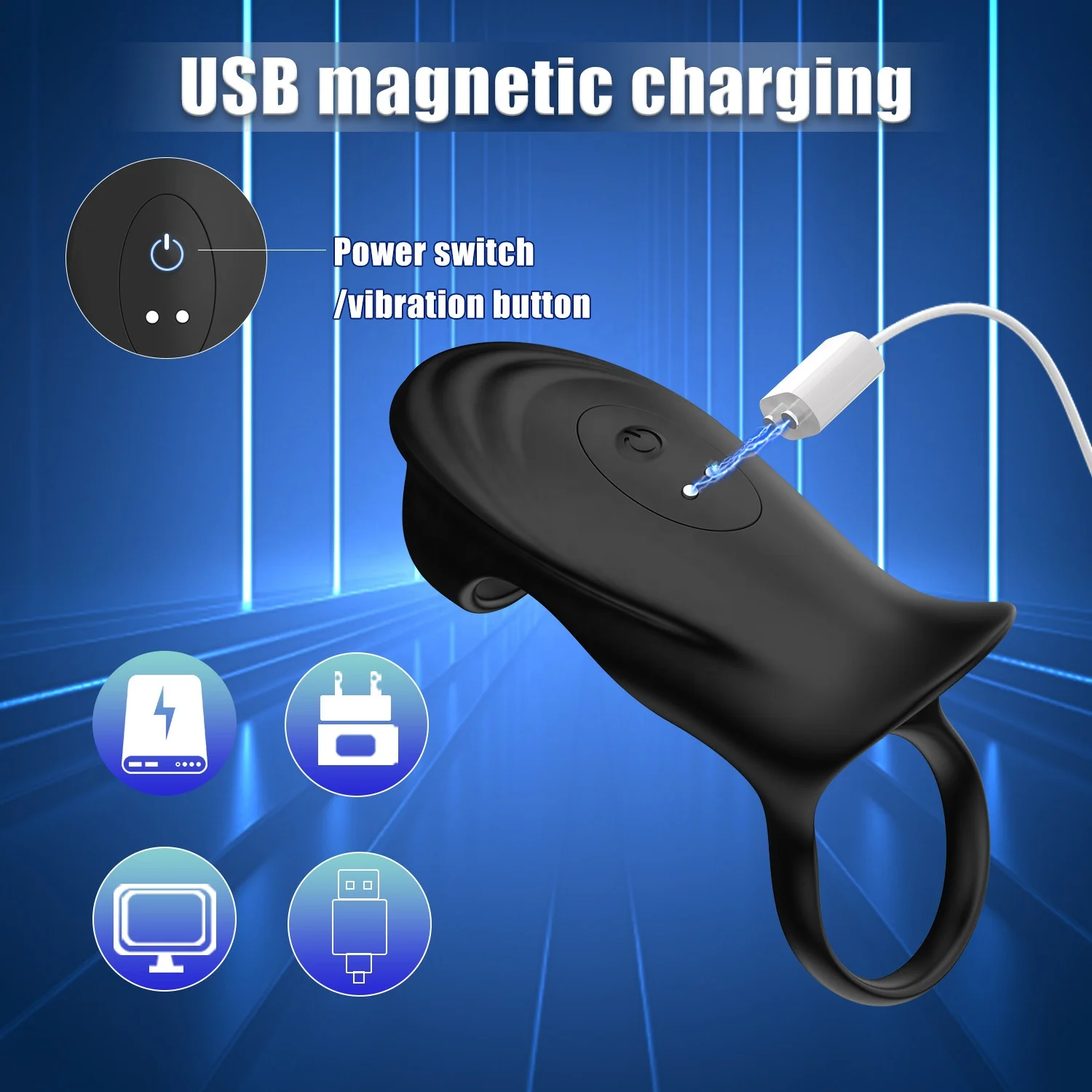 vibration delay ring Couple Rings Vibrating Penis Cock Ring for Men Delay Ejaculation Cockr –  Honeyloveyou