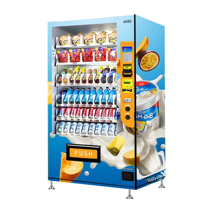 Conveyer Belt Aisles with Elevator Lifting Freeze Soft Ice Cream Vending Machine