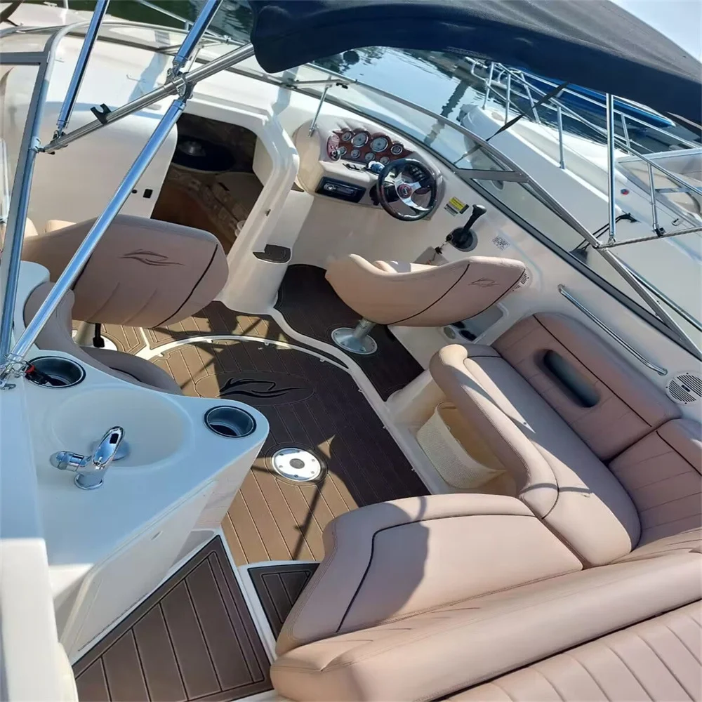 2004 Rinker 232 Swim Platform Cockpit Pad Boat EVA Foam Faux Teak Deck Floor Mat