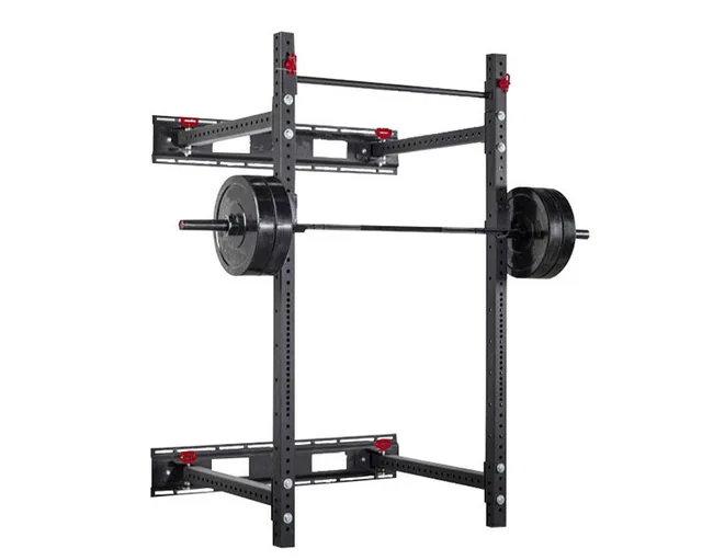 Multi Function Power Wall Mounted Folding Half Squat Stand Squat  Rack For Exercise
