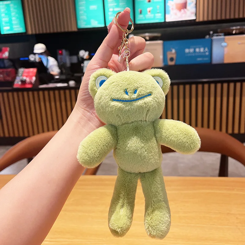 Cute Plush Frog Toys Keyring Plush Keychain Stuffed Toys Hanging On